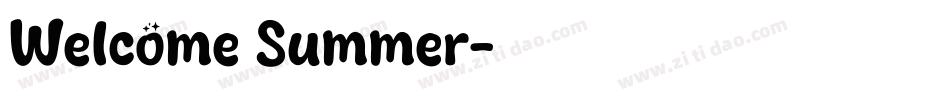 Welcome Summer字体转换